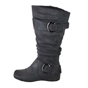 Journee Collection Jester Wide Calf Boots Size 8.5 Knee‎ High Gray